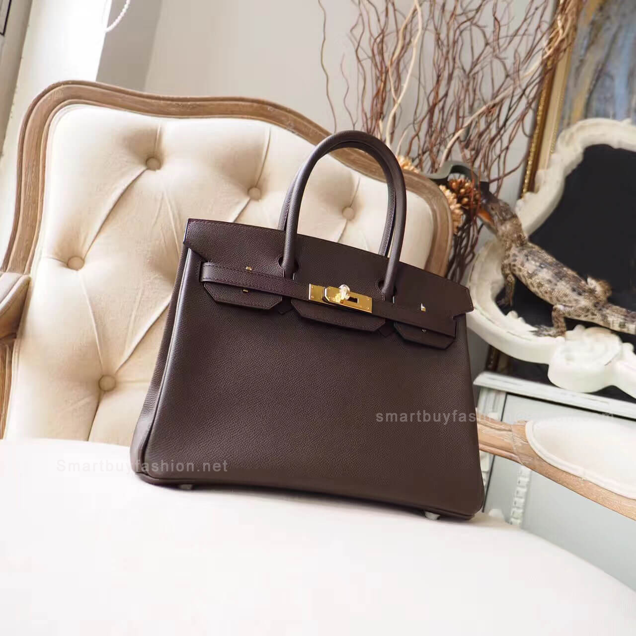 Hermes Birkin 30 Handbag in ck47 Chocolate Epsom GHW